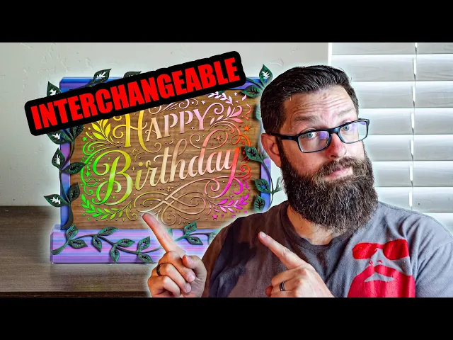 Illuminated "Happy Birthday" LED Sign with Vine Frame video thumbnail