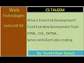 Lec Front End Development Tools Client side and server side scripting in urdu