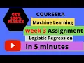 Coursera machine learning week 3 Assignment Logistic regression Ex 2