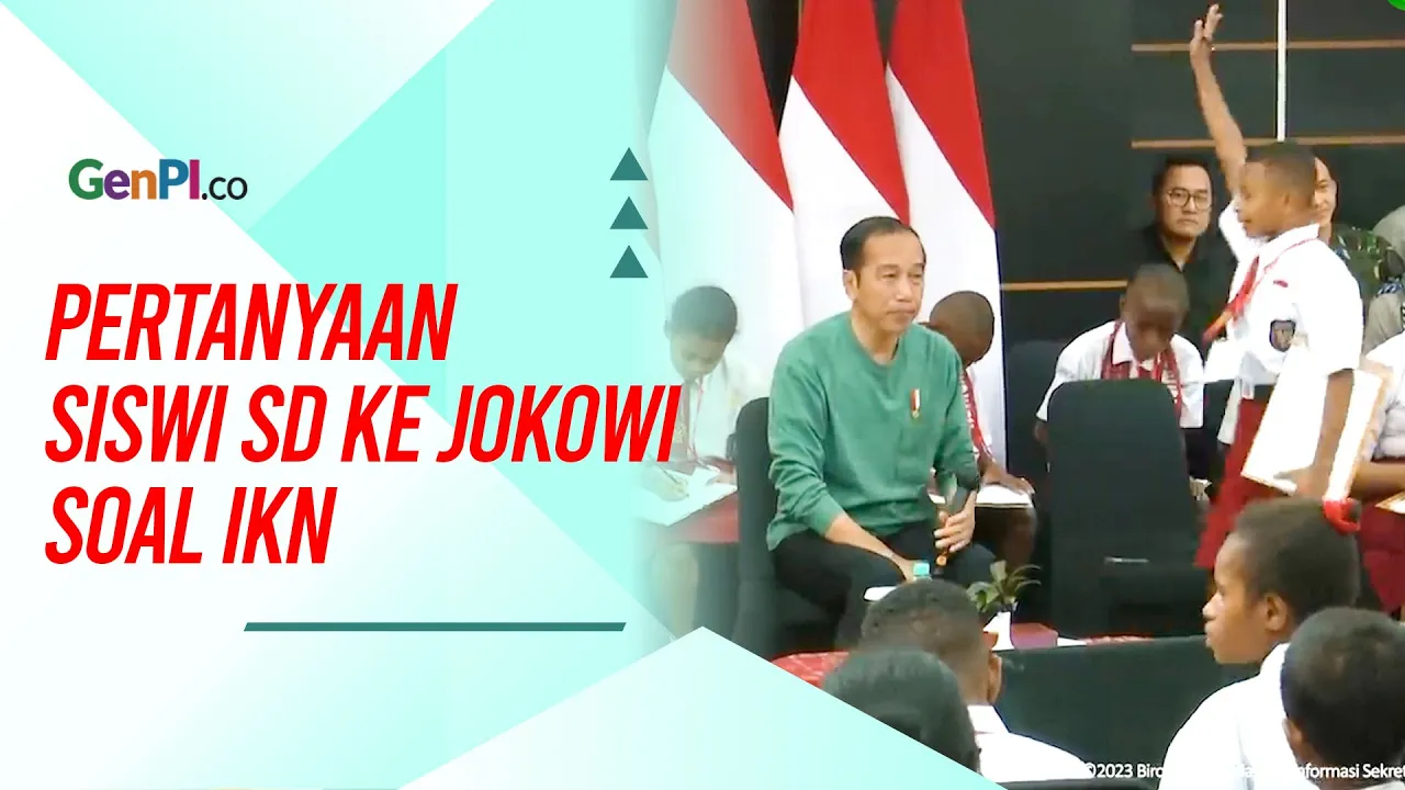 Ditanya Siswi SD Kenapa IKN Tak dipindahkan ke Papua, Jokowi Merespons Begini