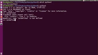 Python2 Traceback Most Recent Call Last