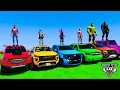 Download Lagu SPIDERMAN Epic Mega TRUCK RAMP Challenge for SUV Trucks! SuperHero Goku Venom Hulk Friends – GTA 5
