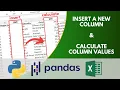 How to Insert a Column in Excel and Calculate its Values with Python and Pandas