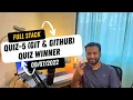 Full-stack web development Quiz number 5 Git GitHub Quiz Contest Winner