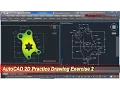 AutoCAD 2D Practice Drawing Exercise 2 Basic Tutorial