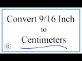 Convert Inch to Centimeters in to cm