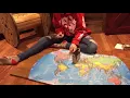 String art map world