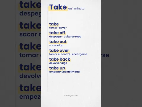 DOMINA el verbo TAKE en INGLÉS en 1 MINUTO 🇺🇸