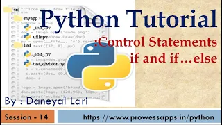 Python Tutorial for Beginners Control Statements if and if-else Statements