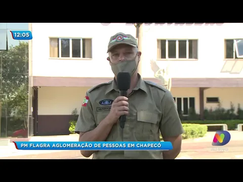 PM flagra aglomeração de pessoas em Chapecó