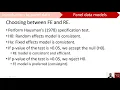 Panel Data 8 Choosing between Random effects and Fixed effects models in STATA