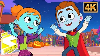 Aquí salimos en Halloween | Divertidas rimas preescolares para niños pequeños