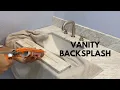 How to Install a Backsplash on a Vanity - Bowed Wall