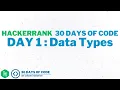 30 Days of Code by HackerRank Day 1 Discussions in C Python and sometimes in Java