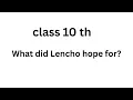 What did Lencho hope for