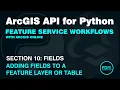 Add Fields to a Feature Layer or Table in ArcGIS Online with the ArcGIS API for Python