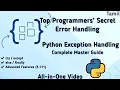 Error and Exception Handling in Python Tamil Try Except Custom Errors Exception Group