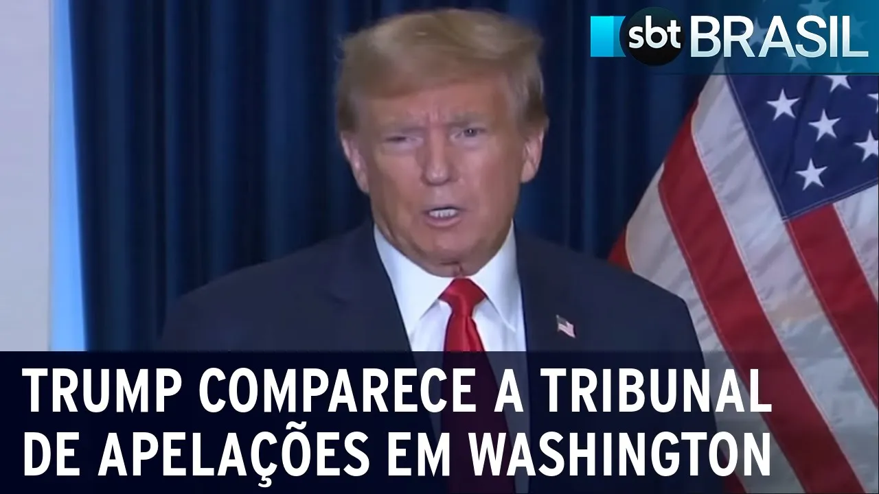 Trump vai a tribunal para tentar pedir imunidade em processos criminais | SBT Brasil (09/01/24)