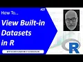 How To View Built in Datasets in R