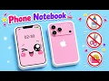 DIY Phone Notebook No Glue No Tape Paper Craft ideas without glue DIY Kawaii Craft idea
