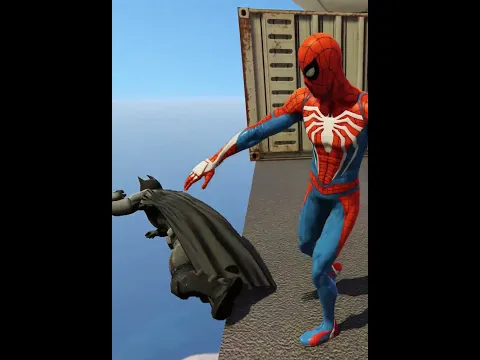 Spider-Man Slaps the Batman in GTA5 MOD #spiderman #marvel #batman