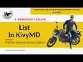 List in KivyMD Android and iOS app development using python KivyMD