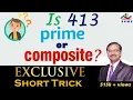 Checking Prime or Composite II Short Trick II Bank Exams II SSC II UPSC II IBPS II NTSE