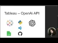 Tableau - OpenAI API Integration by using TabPy Python POC
