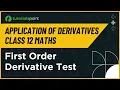 Class 12 Maths First Order Derivative Test Application of Derivatives Class 12 Tutorialspoint
