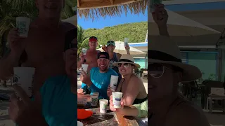 Best bar in the British Virgin Islands is.. The Soggy Dollar Bar on Jost Van Dyke
