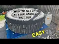 Inflatable Hot Tub Complete setup Coleman Bestway And SaluSpa Hollywood