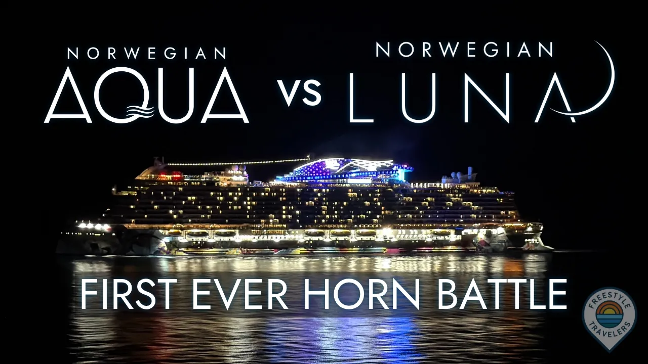 Norwegian Luna & Norwegian Aqua Meet For The First Time - Maiden Voyage