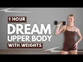 1 Hour Dumbbell Upper Body Strength Workout Back Shoulders Arms Chest Built 15 - Day 13
