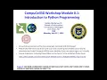 CompuCell3D Workshop 0 1 Python Basics July 31 2022