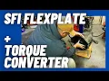 Married at last LT1 SFI Flexplate torque converter and Transmission Installed