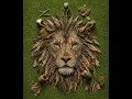 Tiny Builders Create an Epic Lion from Wood Satisfying Hyperlapse