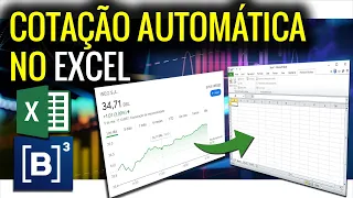 COMO AUTOMATIZAR AS COTAÇÕES NO EXCEL | Ações, Fiis, Stocks e Índices | Tudo em tempo real