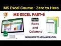 MS Excel Part-3 Excel Tutorial for Beginners excel from basic to advanced MS Excel Course