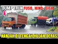 Download Lagu Extra Hati² !! Nanjak Saat Hujan Deras, dump truk New Fighter, tronton Hino, Truk Tangki ISUZU GIGA