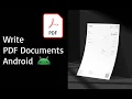 Full guide to write and save PDF Documents in Android