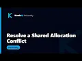 Resolve a Shared Allocation Conflict