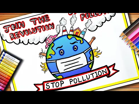 Download MP3 Stop Air Pollution Drawing | Air Pollution Poster | Earth Day | Save Earth Save Environment Poster