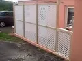 Lattice PVC fencing installation privacy screen