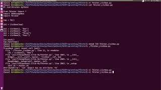 python2 gui using tkinter Listbox bug hunting AttributeError int object has no attribute tk