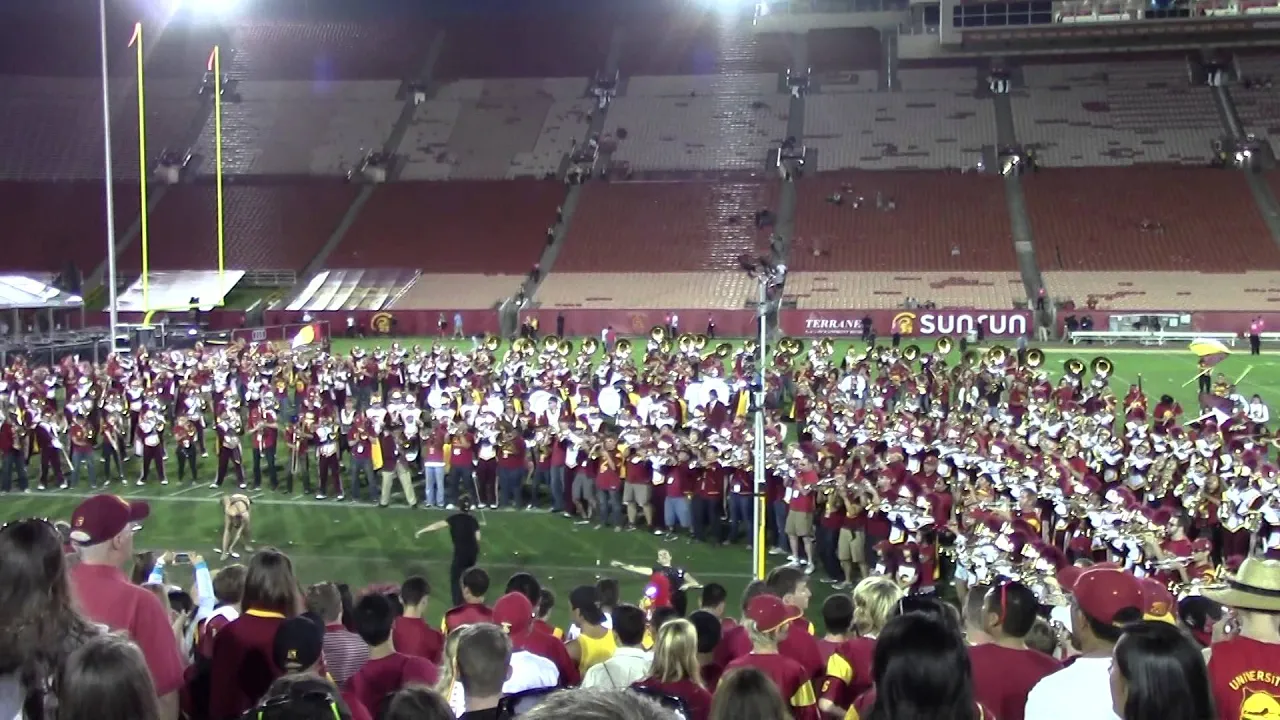 USC Trojan Marching Band 2014 - sing sing sing 10-18-14 with alumni USC Trojan Marching Band 2014 - sing sing sing 10-18-14 with alumni