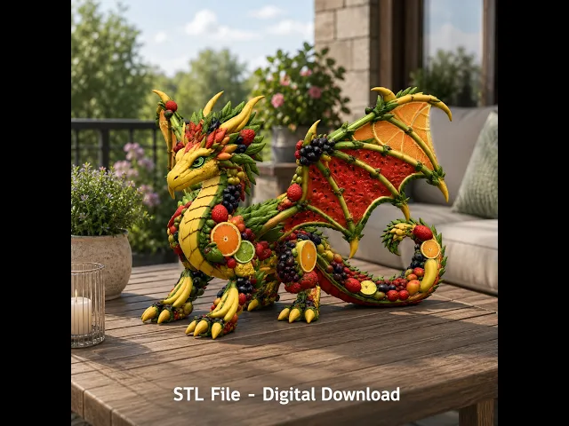 Fruit Harvest Dragon STL File for 3D Print video thumbnail
