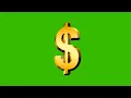 Green Screen Golden Dollar Sign Free Download