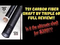 Triple 60 TS1 Carbon Fiber Shaft Review Product link below Triple-60 RacksNStacksPoolHall-WacoTx