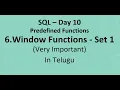 SQL Day 10 Window Functions - Set 1