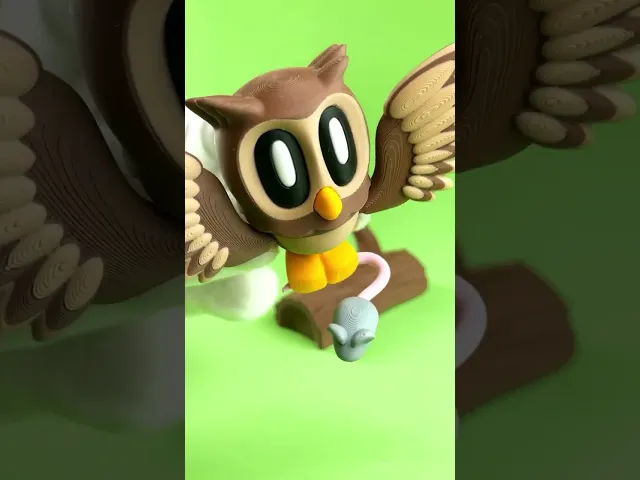 Blob Owl - Mini Modular Articulated Art Toy video thumbnail
